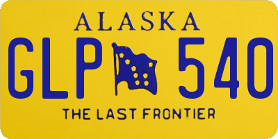 AK license plate GLP540