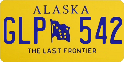AK license plate GLP542