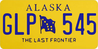 AK license plate GLP545