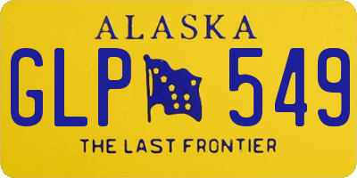 AK license plate GLP549