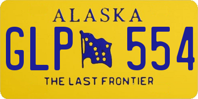 AK license plate GLP554
