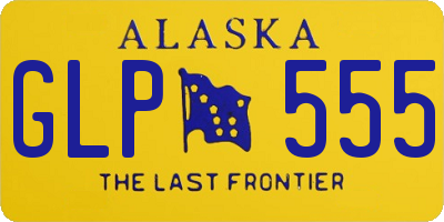 AK license plate GLP555