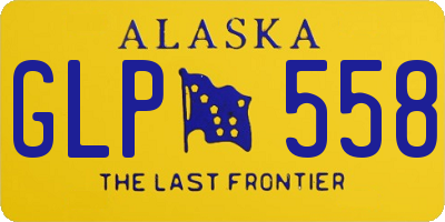 AK license plate GLP558