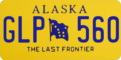 AK license plate GLP560