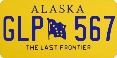 AK license plate GLP567