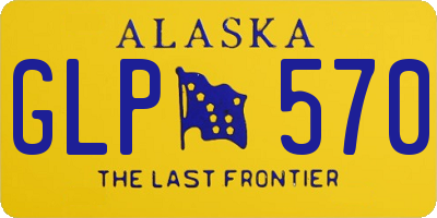 AK license plate GLP570