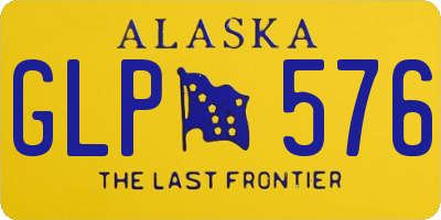 AK license plate GLP576