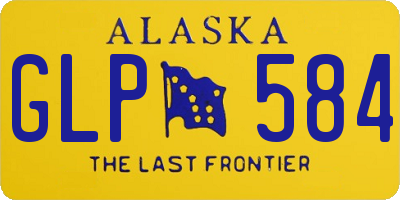 AK license plate GLP584
