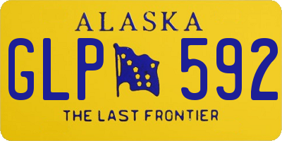 AK license plate GLP592