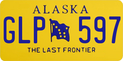 AK license plate GLP597