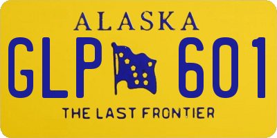 AK license plate GLP601