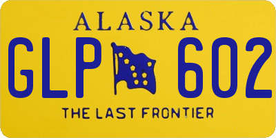 AK license plate GLP602
