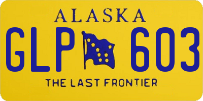 AK license plate GLP603