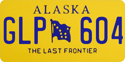 AK license plate GLP604