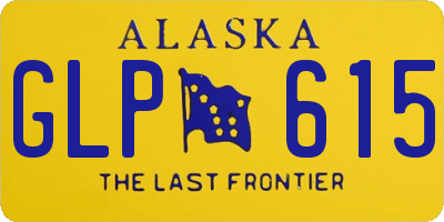 AK license plate GLP615
