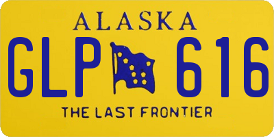 AK license plate GLP616