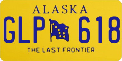 AK license plate GLP618
