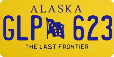 AK license plate GLP623