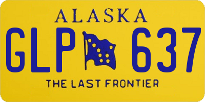 AK license plate GLP637