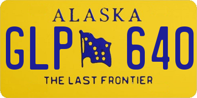 AK license plate GLP640