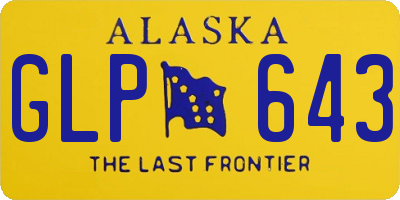 AK license plate GLP643