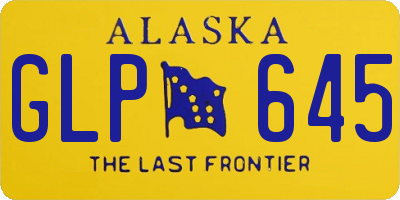 AK license plate GLP645