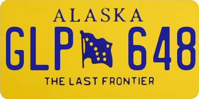 AK license plate GLP648