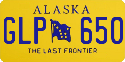 AK license plate GLP650
