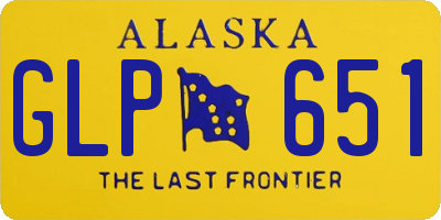 AK license plate GLP651