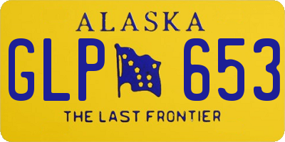 AK license plate GLP653