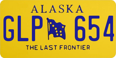 AK license plate GLP654