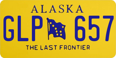 AK license plate GLP657