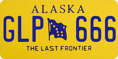 AK license plate GLP666