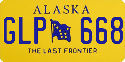 AK license plate GLP668