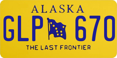 AK license plate GLP670