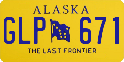 AK license plate GLP671