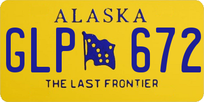 AK license plate GLP672