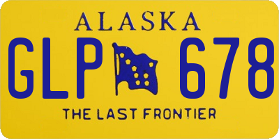 AK license plate GLP678