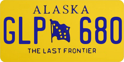 AK license plate GLP680