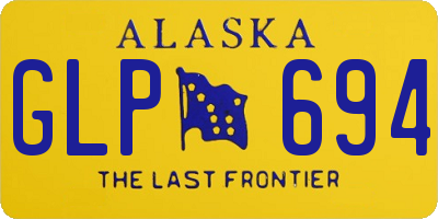 AK license plate GLP694