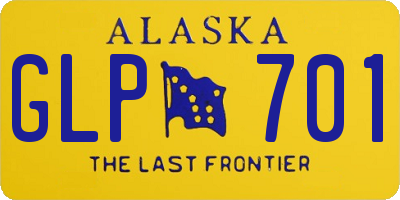 AK license plate GLP701