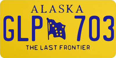AK license plate GLP703