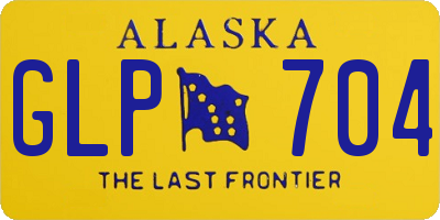 AK license plate GLP704