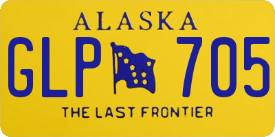 AK license plate GLP705