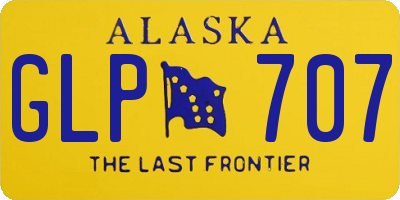 AK license plate GLP707