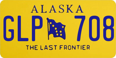 AK license plate GLP708