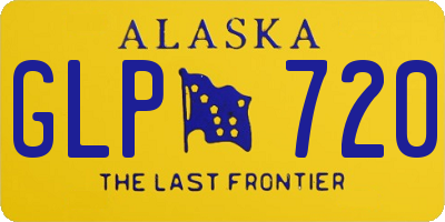 AK license plate GLP720