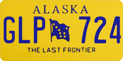 AK license plate GLP724