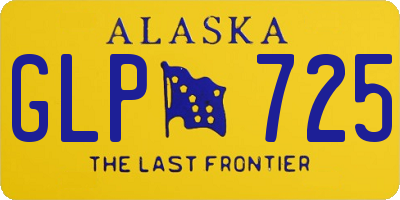 AK license plate GLP725