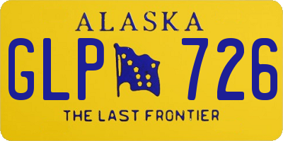 AK license plate GLP726